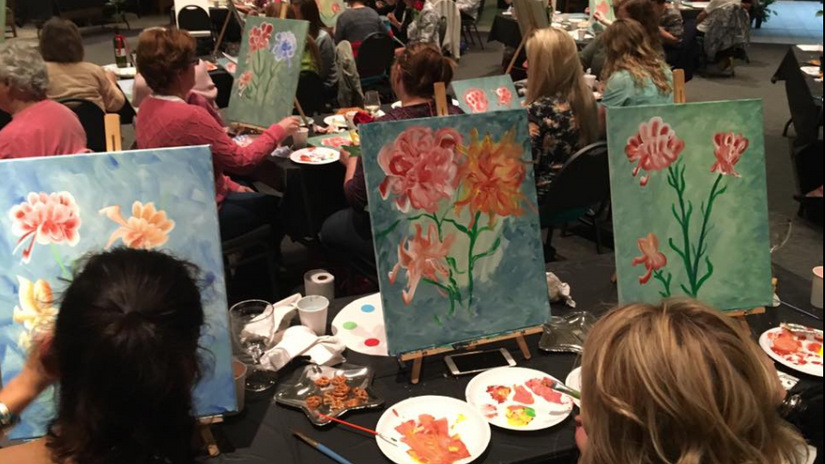 Painting Party Underway